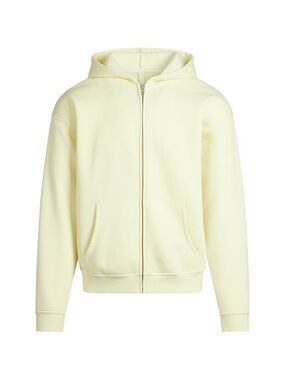 Skims Men's Fleece Lounge Relaxed Zip Up Hoodie | Sulfur | 3X